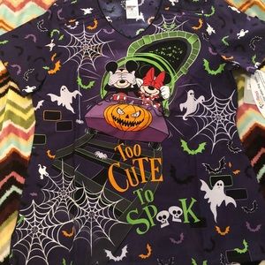 Tooniforms Too Cute To Spook Disney Scrub Top